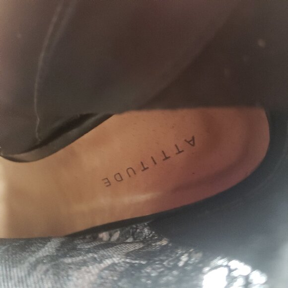 Attitude Woman's Zippered Stiletto Booties with Lace - Picture 4 of 5